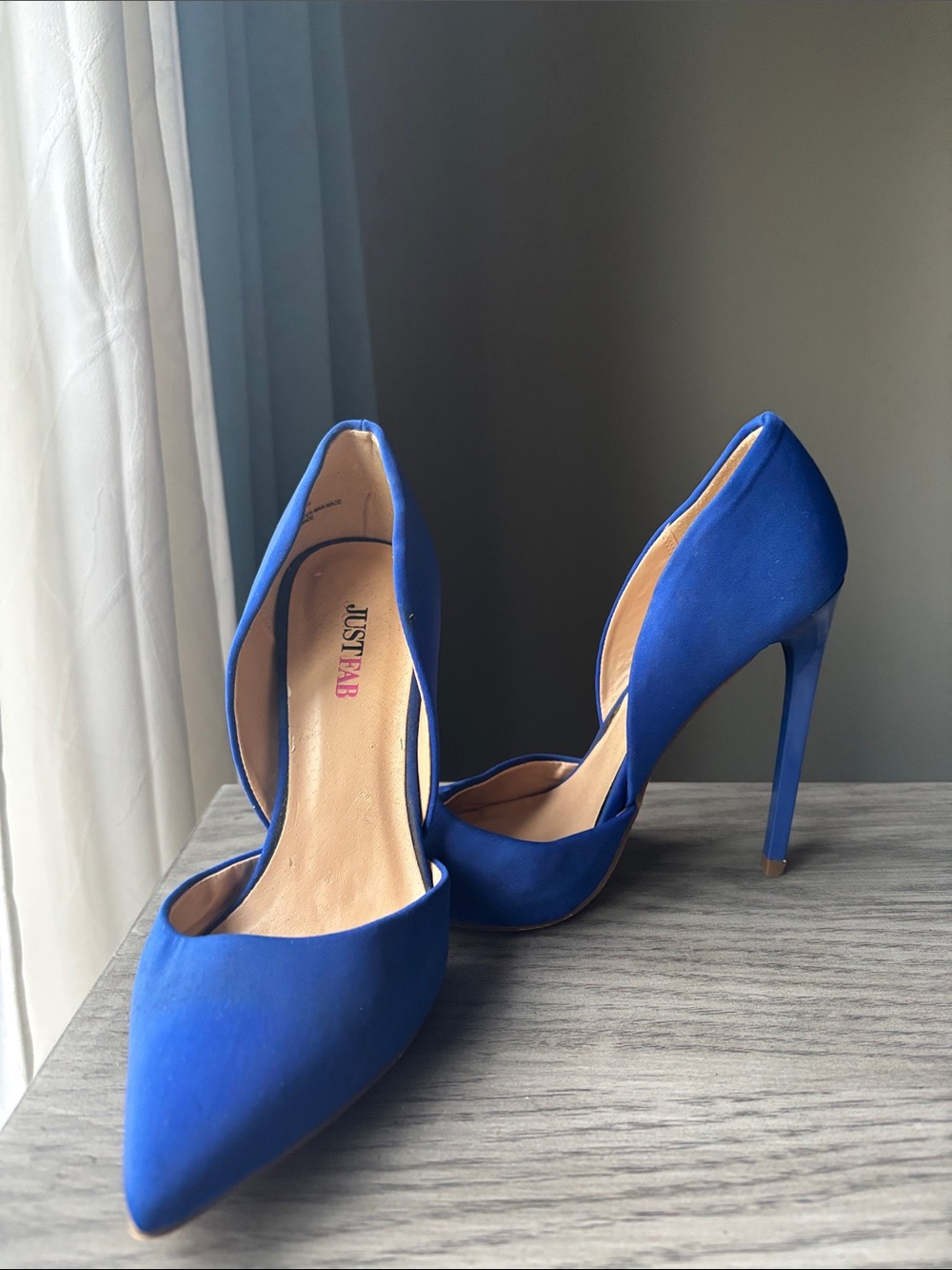 Wedding JustFab Royal Blue Pointed-Toe Stiletto Pumps